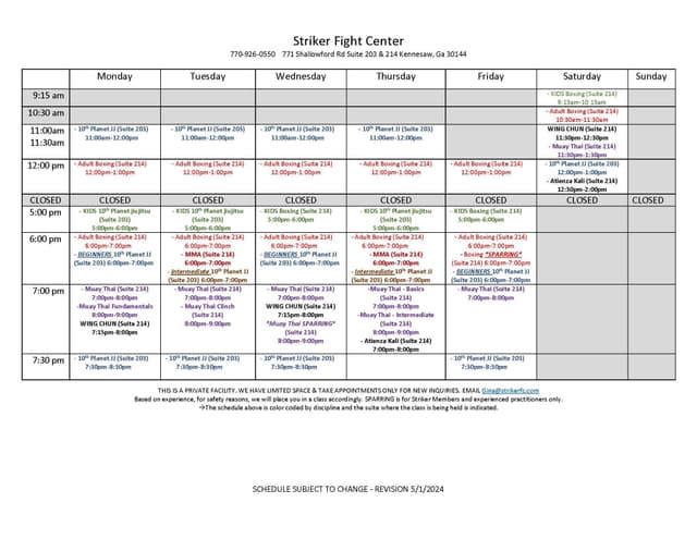Striker Fight Center